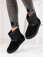 Originálne dámske čierne snežnice bez podpätku Originálne dámske čierne snežnice bez podpätku