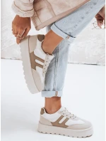 Dámske zateplené tenisky na platforme béžové FashionStreet ZY1080 Dámske zateplené tenisky na platforme béžové FashionStreet ZY1080