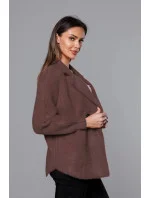 Krátky prehoz cez oblečenie typu alpaka v tmavo kakaovej farbe (CJ65)