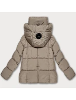 kurtka damska z kapturem ciemny beżowy model 21725771 - S'WEST kurtka damska z kapturem ciemny beżowy model 21725771 - S'WEST