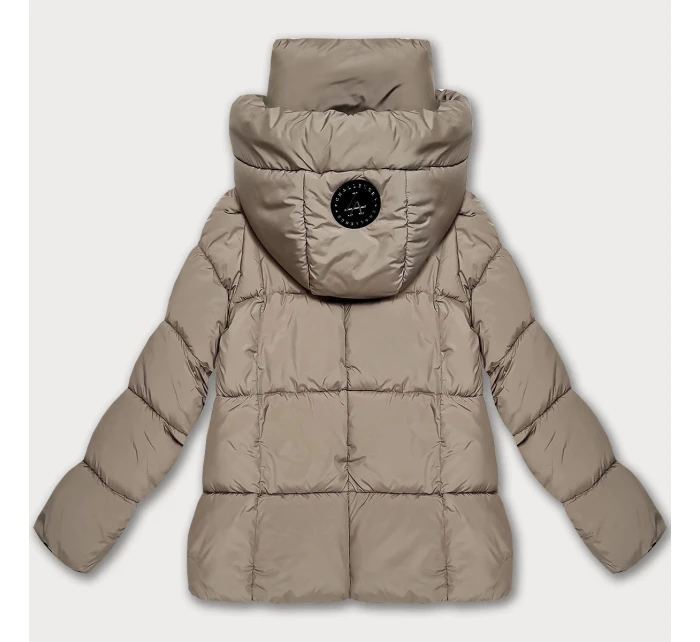 kurtka damska z kapturem ciemny beżowy model 21725771 - S'WEST kurtka damska z kapturem ciemny beżowy model 21725771 - S'WEST