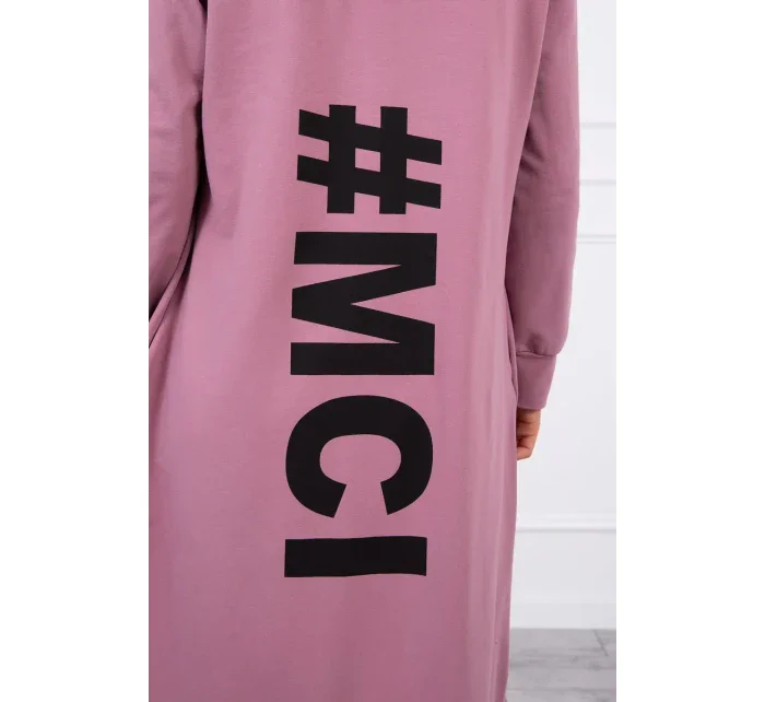 Tmavě růžová bunda s potiskem Tmavě růžová bunda s potiskem