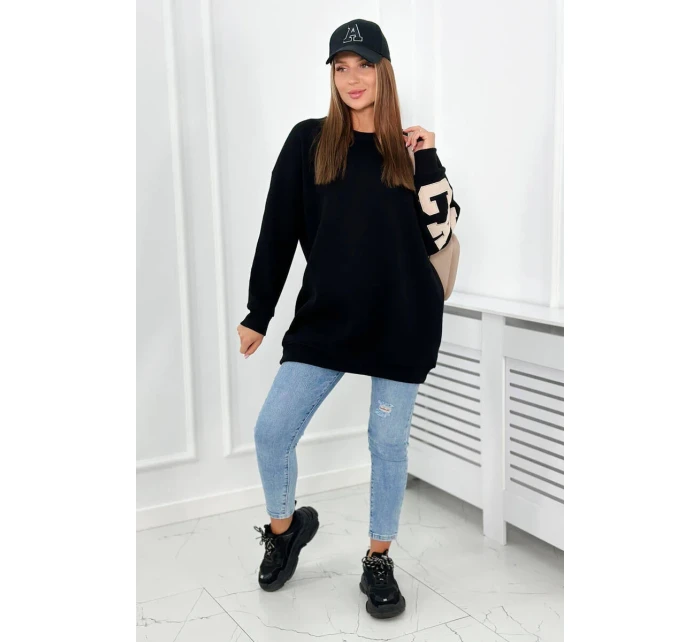 Izolovaná mikina s nápisom California čierny