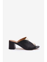 Kožené Dámské Klapky Na Podpatku model 21697462 - Maciejka
