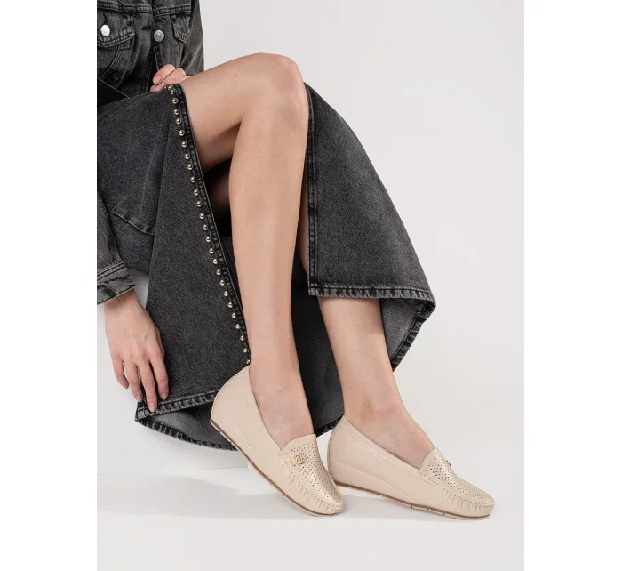 Exkluzívní polobotky dámské hnědé model 20898276 - GOODIN Exkluzívní polobotky dámské hnědé model 20898276 - GOODIN