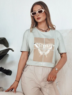 Dámske sivé tričko GLOWY FashionStreet RY2597