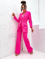 Súprava voľná bunda + široké nohavice fuchsiová (8167)