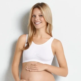 Bezšvový tehotenský top 5100 White - Anita Maternity