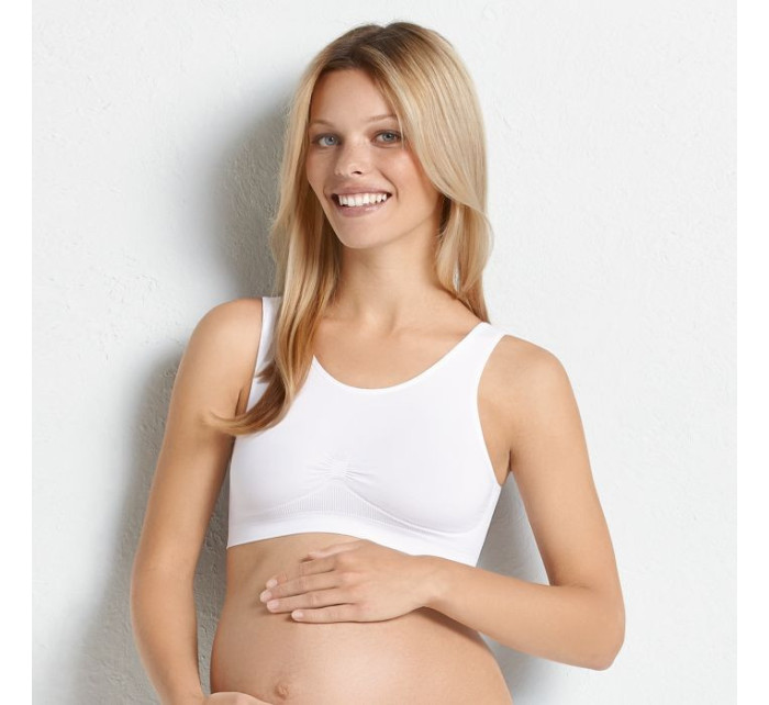Bezšvový tehotenský top 5100 White - Anita Maternity