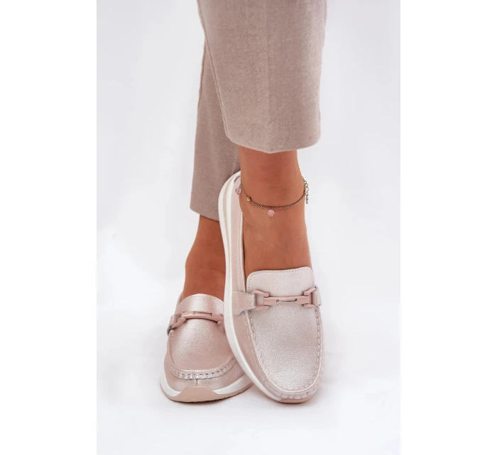 Dámske mokasíny GR51-598 Beige pearl - S.Barski Dámske mokasíny GR51-598 Beige pearl - S.Barski