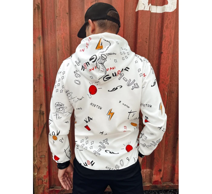 Pánská mikina s kapucí bílá Dstreet model 21978895 - FashionStreet