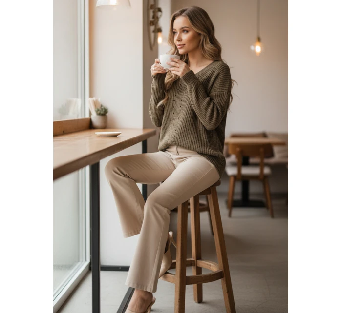 Dámský svetr beige Dstreet model 21982752 - FashionStreet