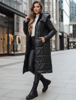 Dámska prechodná bunda ORVITA prešívaná s kapucňou čierna FashionStreet TY5024z