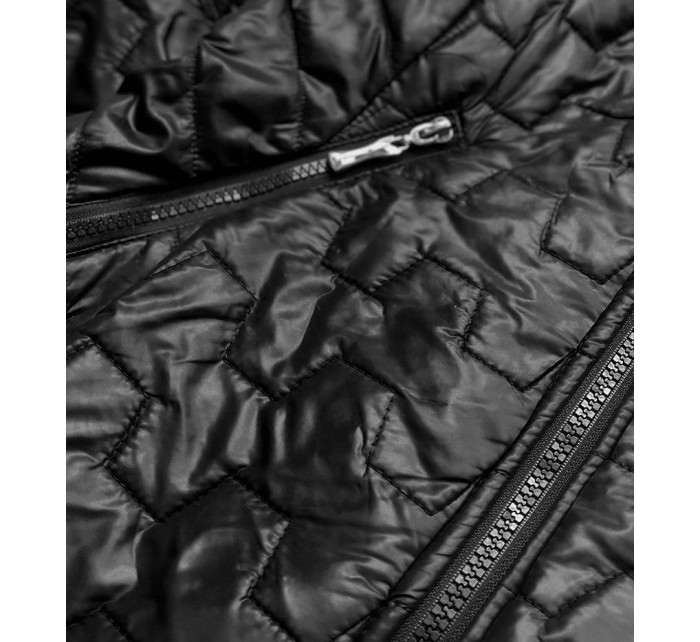 Černá prošívaná dámská bunda (BR0121)