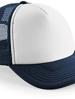 Beechfield B 645 5-panelová čiapka Vintage Trucker 53.0645 francúzska námornícka modrá/biela