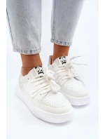 Dámské tenisky z ekokože bílé model 21648820 - Boto Dámské tenisky z ekokože bílé model 21648820 - Boto