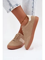 Dámské tenisky z umělé semišové kůže Big Star model 22185500 Béžové - Big Star Shoes