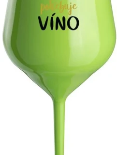 DAD NEEDS WINE - zelený nerozbitný pohár na víno 470 ml