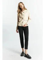 Dámská elegantní mikina s knoflíky model 18991010 Béžová - Monnari