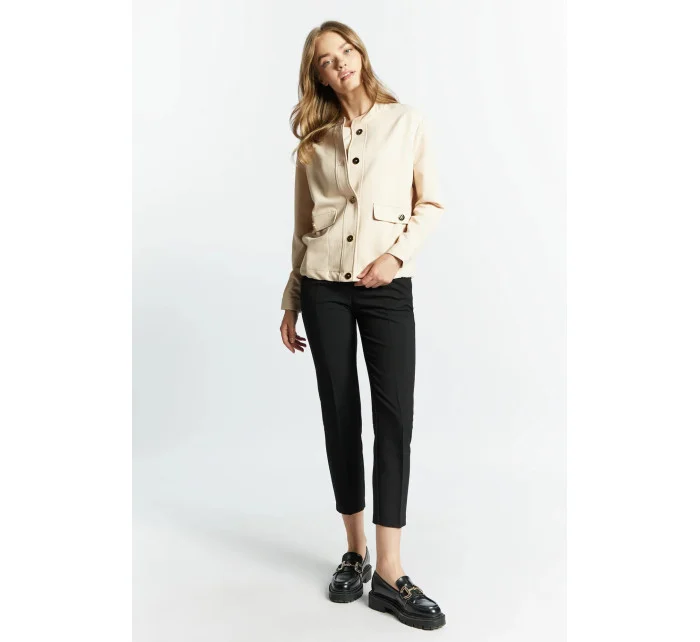 Dámská elegantní mikina s knoflíky model 18991010 Béžová - Monnari