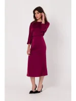 Dámske šaty K177 burgundy - Makover Dámske šaty K177 burgundy - Makover
