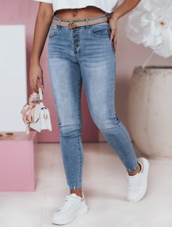 Dámske úzke džínsové nohavice s vysokým pásom DERMIX FashionStreet UY2394