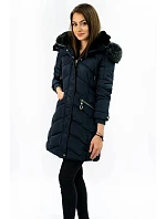 PIKOWANA KURTKA DAMSKA ZIMOWA Z KAPTUREM GRANATOWA model 21241781 - MHM PIKOWANA KURTKA DAMSKA ZIMOWA Z KAPTUREM GRANATOWA model 21241781 - MHM