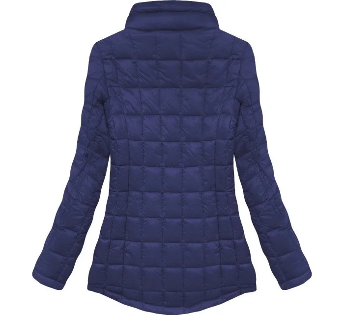 Čierno-tmavomodrá obojstranná prechodná bunda (7699)