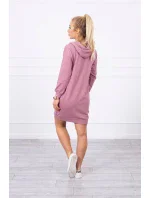 Šaty s kapucí tmavě růžové Šaty s kapucí tmavě růžové