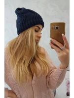 Fleecová čiapka Sylwia K244 navy blue