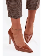 Lakované lodičky z eko kůže Camel model 22037665 - Boto