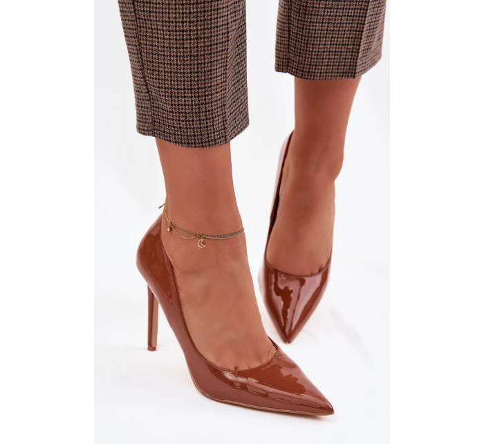 Lakované lodičky z eko kůže Camel model 22037665 - Boto