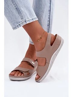 Dámské sandály s pásky  Zlaté model 22200735 - Inblu