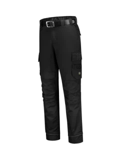 Pracovné nohavice Twill Cordura Stretch unisex pracovné nohavice čierne