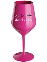 MUST HAVE DENNÝ DARČEK - ružový nerozbitný pohár na víno 470 ml