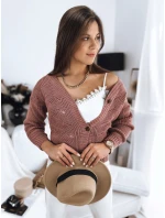 Dámský rozepínací svetr růžový Dstreet model 21967062 - FashionStreet