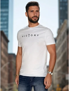 Pánské tričko s potiskem bílé model 21987944 - Dstreet