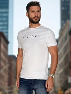 Pánské tričko s potiskem bílé model 21987944 - Dstreet