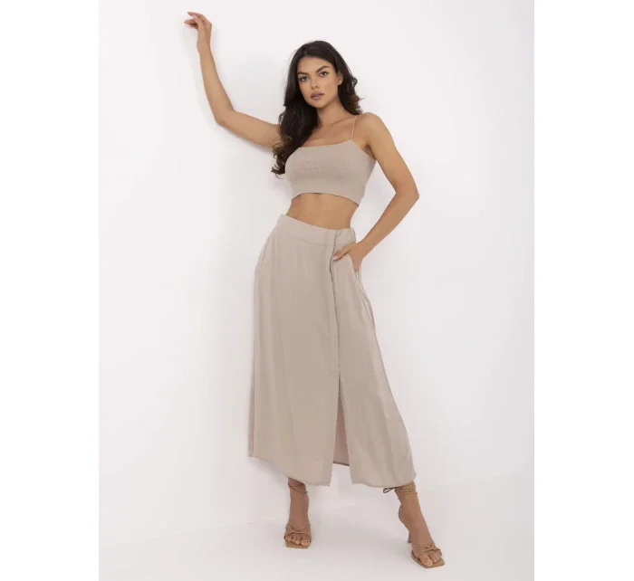Spódnica model 21116849 ciemny bezowy - FPrice