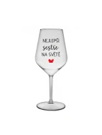 THE BEST SISTER IN THE WORLD - číry nerozbitný pohár na víno 470 ml