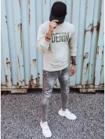 Pánská mikina s potiskem béžová Dstreet model 21966046 - FashionStreet