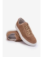 Pánské semišové sportovní boty model 21641511 béžové - Zazoo