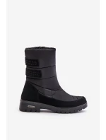 Damskie Śniegowce Na Zamek Progress PROGJ-21-16 Czarne