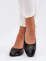 Elegantné dámske baleríny s ozdobou Vinceza 62206 Black