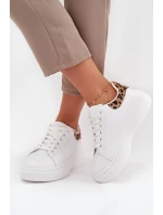 Sneakersy Damskie Na Platformie Big Star SS274247 Białe Panterka Sneakersy Damskie Na Platformie Big Star SS274247 Białe Panterka