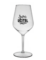 SUPER UČITEL - čirá nerozbitná sklenice na víno 470 ml