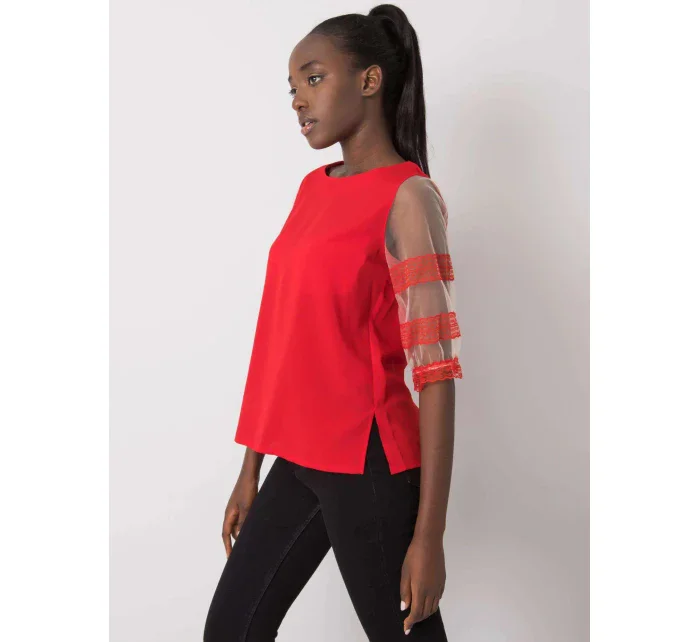 Dámska blúzka s priehľadnými rukávmi 506702 - FPrice