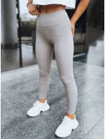 Dámské žebrované legíny LOOK AT ME světle šedé Dstreet model 21970540 - FashionStreet