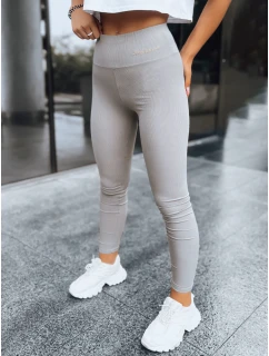 Dámské žebrované legíny LOOK AT ME světle šedé Dstreet model 21970540 - FashionStreet