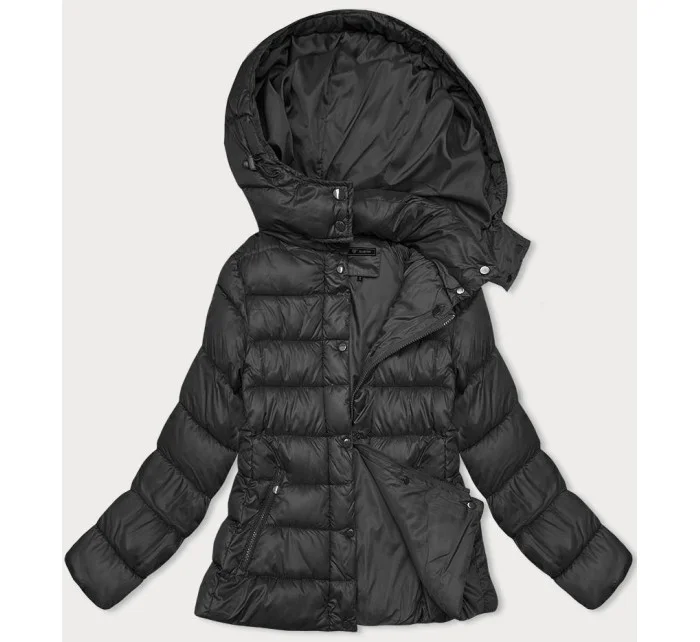 Dámska prešívaná zimná bunda s kapucňou čierna (YP-22075-1) Dámska prešívaná zimná bunda s kapucňou čierna (YP-22075-1)